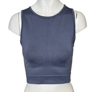 Gymshark Womens Sweat Seamless Midi Tank, Open Back Cut Out, Athletic, Sz.Small